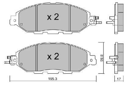 Комплект тормозных колодок AISIN BPNI-1008